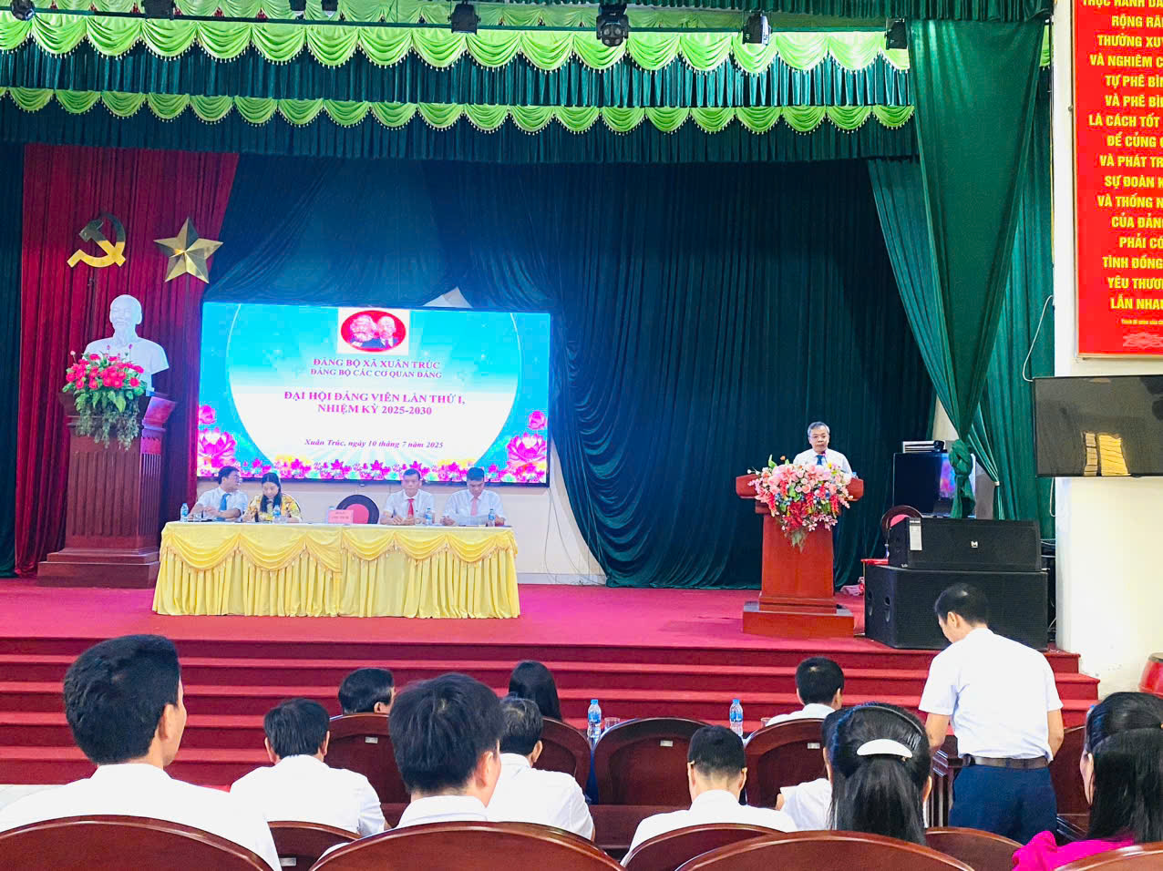 Đại hội Đảng bộ các cơ quan Đảng xã Xuân Trúc lần thứ I, nhiệm kỳ 2025–2030