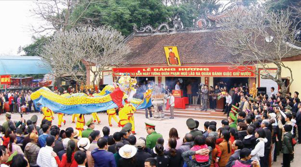 Về việc tạm dừng khai mạc Lễ dâng hương tưởng niệm Tướng quân Phạm Ngũ Lão tại Đền Phù Ủng