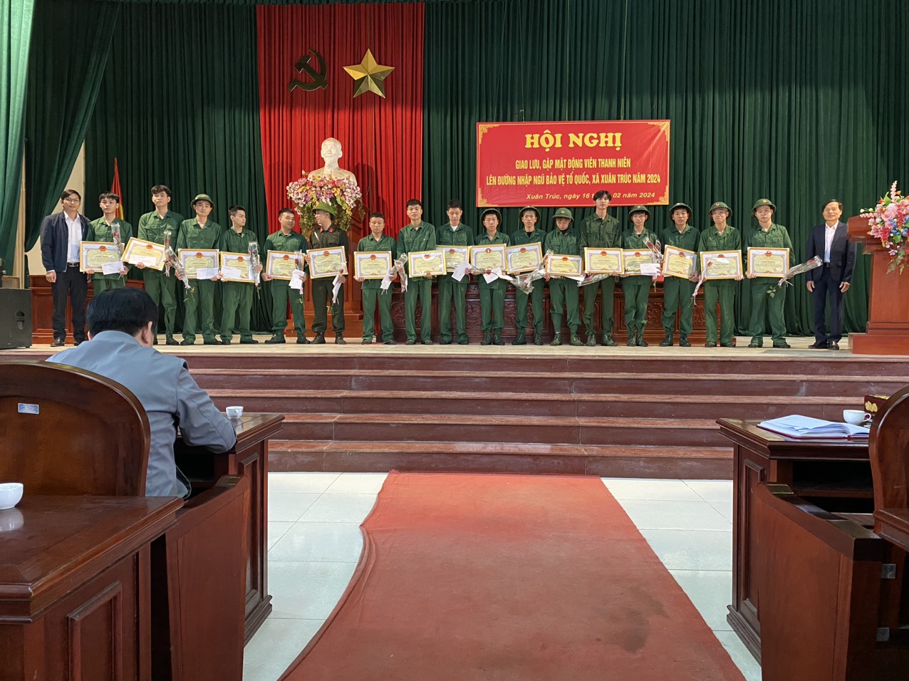 XÃ XUÂN TRÚC GẶP MẶT TÂN BINH LÊN ĐƯỜNG NHẬP NGŨ NĂM 2024