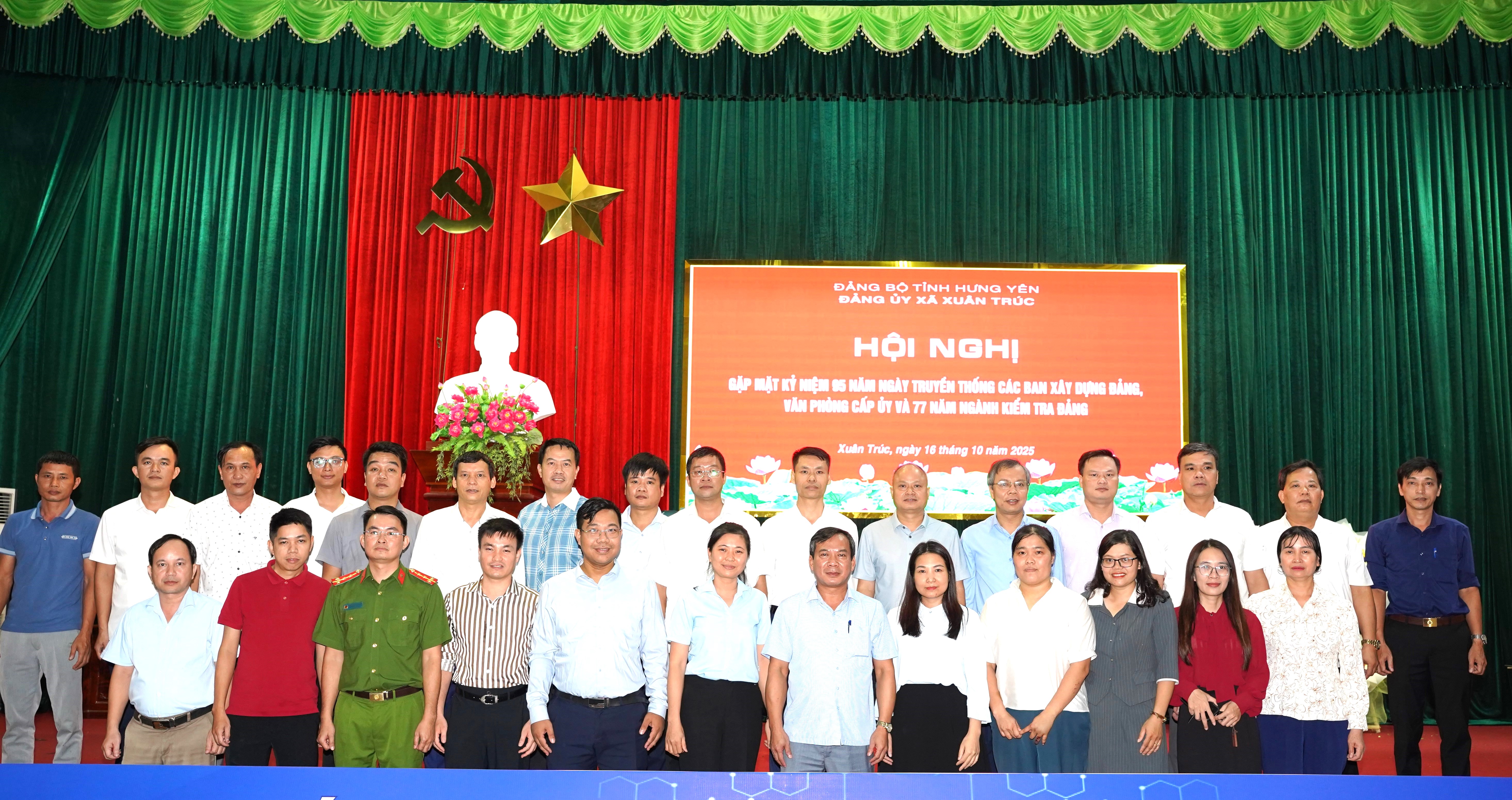 Đảng uỷ xã Xuân Trúc  Gặp mặt kỷ niệm 95 năm ngày truyền thống các Ban xây dựng Đảng, Văn phòng cấp ủy và 77 năm ngành Kiểm tra của Đảng