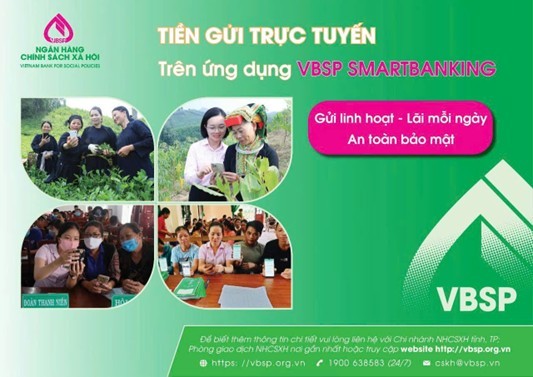 Chuyển đôi số cùng Ngân hàng Chính sách xã hội, gửi tiết kiệm trực tuyến qua VBSP SMART BANKING trên điện thoại di động, chung tay vì an sinh xã hội
