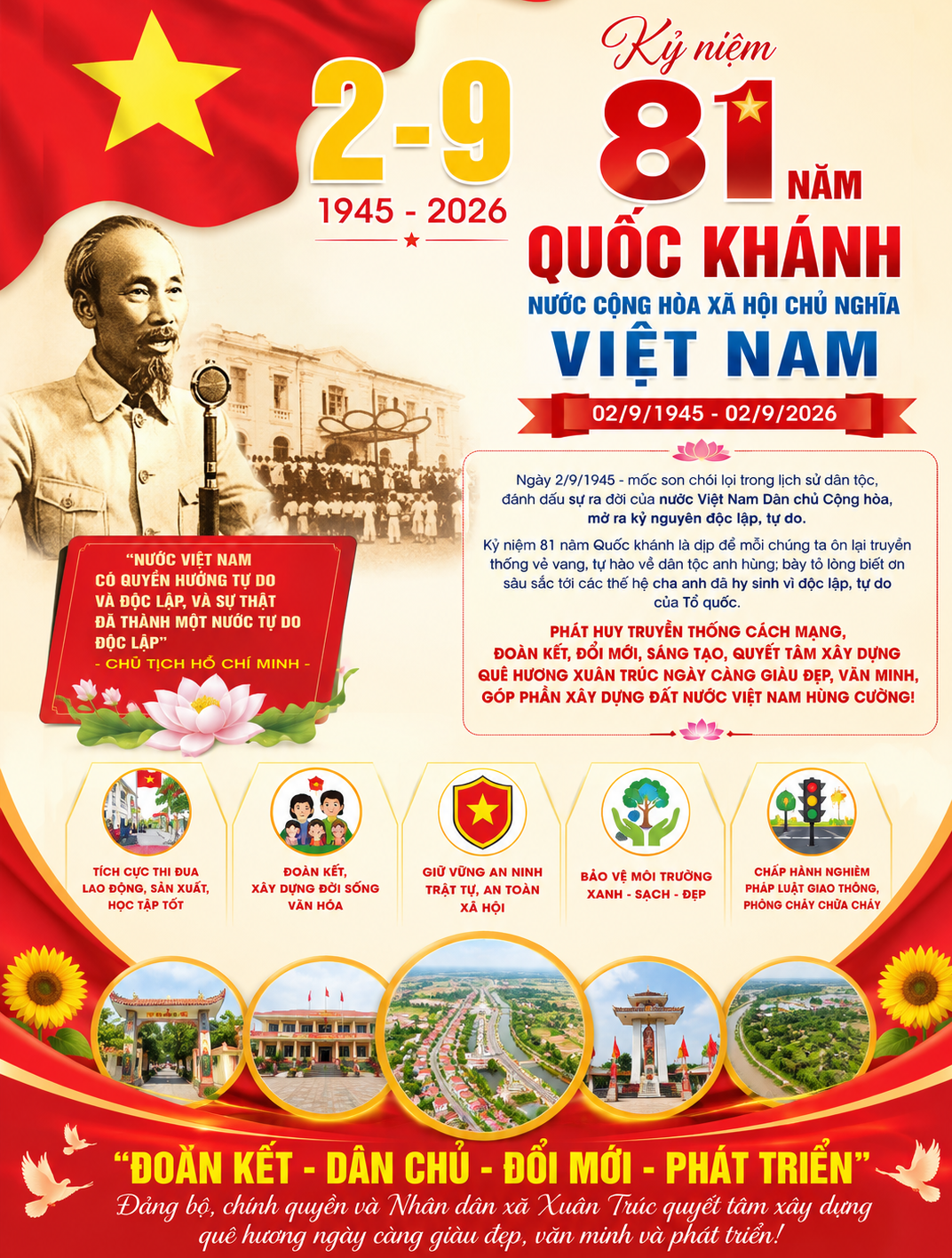 KỶ NIỆM 81 NĂM QUỐC KHÁNH NƯỚC CỘNG HÒA XÃ HỘI CHỦ NGHĨA VIỆT NAM (02/9/1945 – 02/9/2026)