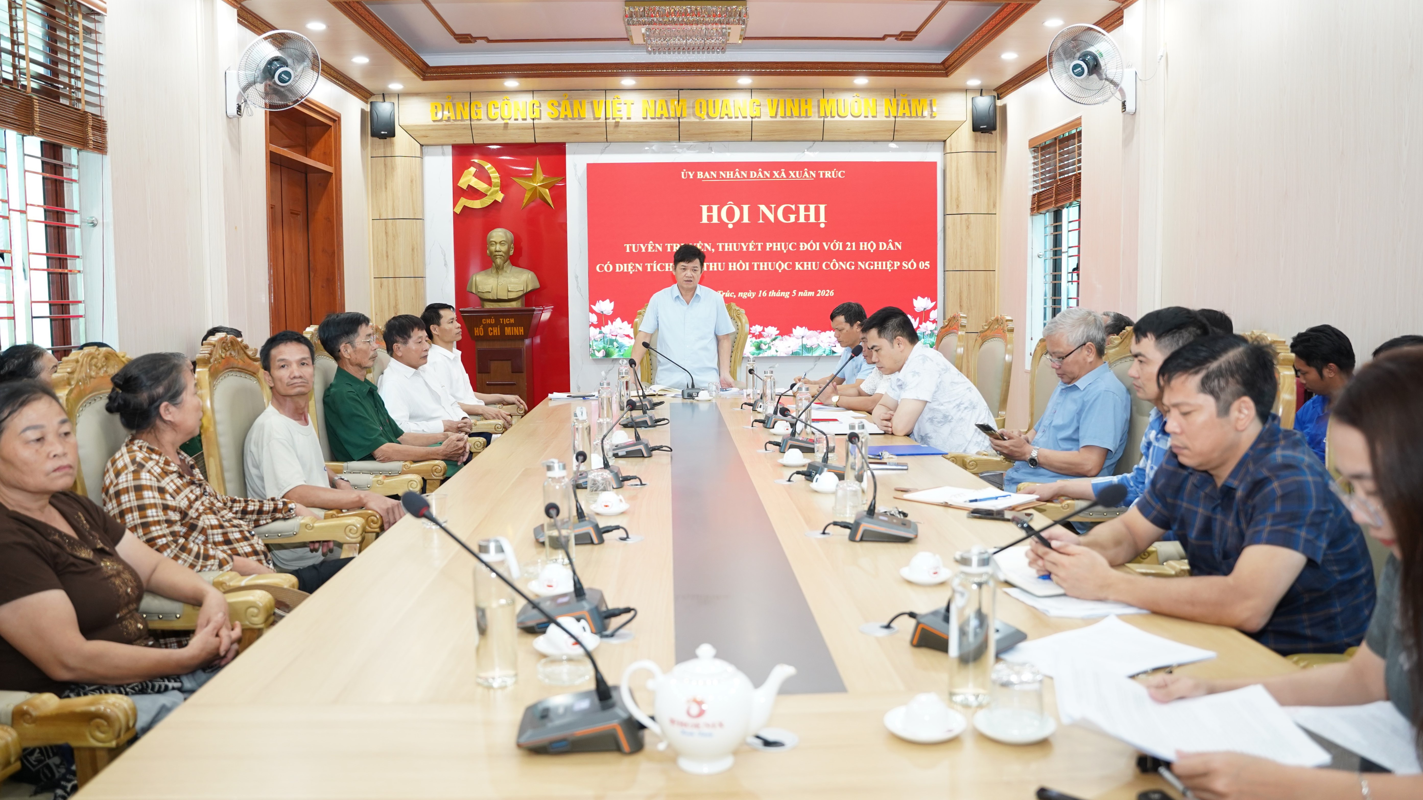 Hội nghị tuyên truyền, vận động các hộ dân có đất thu hồi thuộc Khu công nghiệp số 05