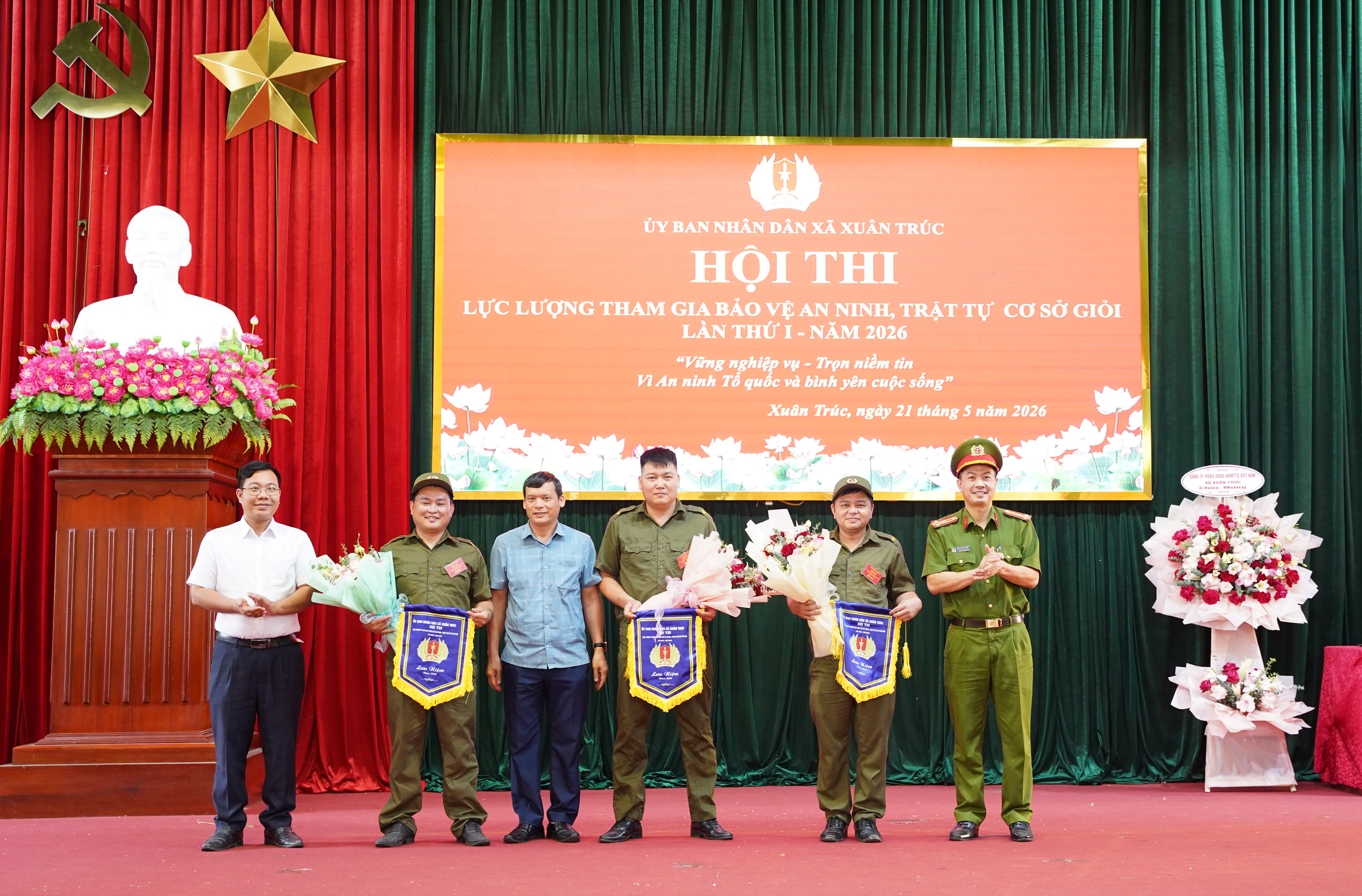 Ủy ban nhân dân xã Xuân Trúc tổ chức Hội thi “Lực lượng tham gia bảo vệ an ninh, trật tự ở cơ sở giỏi” lần thứ Nhất năm 2026