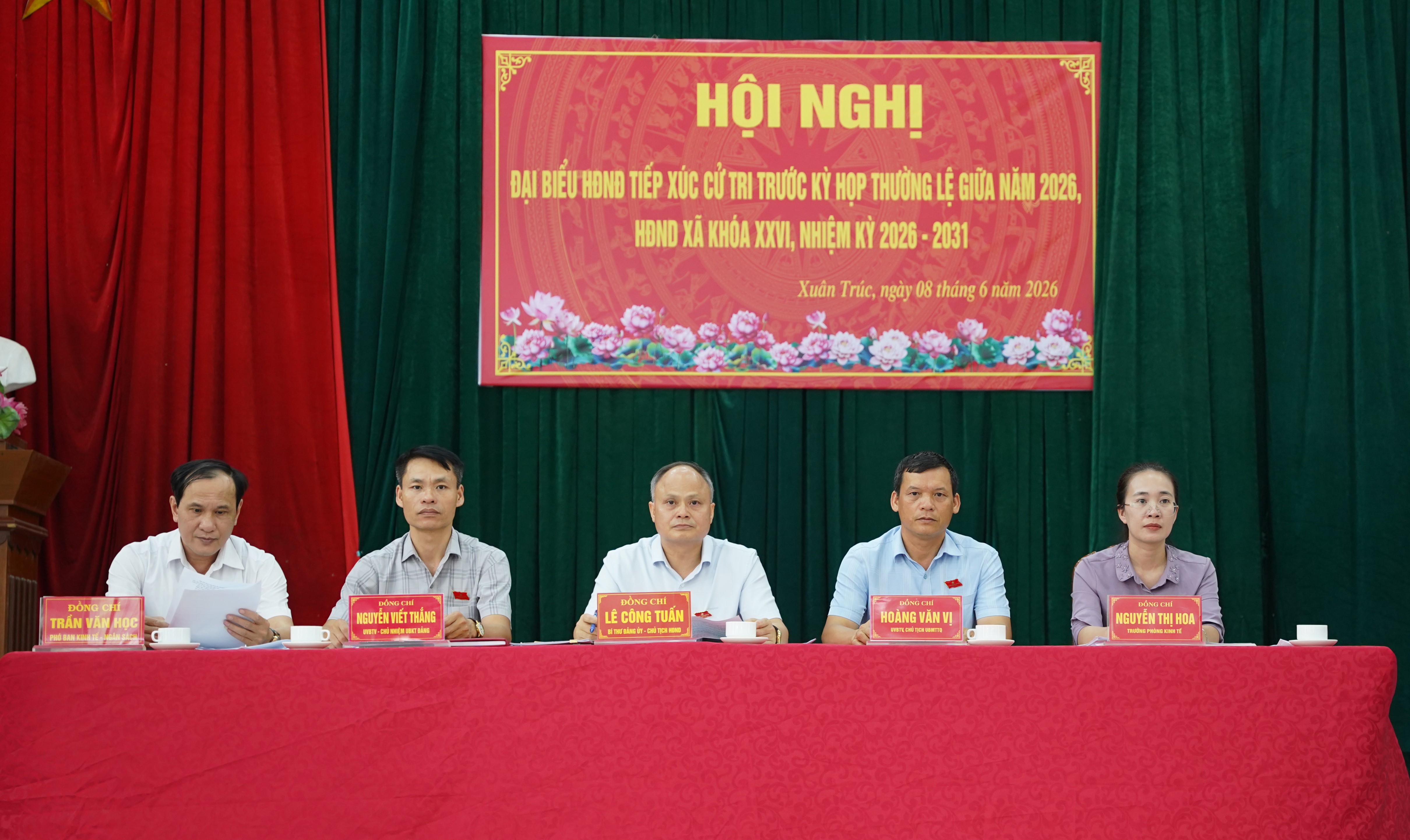 ĐẠI BIỂU HĐND XÃ XUÂN TRÚC TIẾP XÚC CỬ TRI TRƯỚC KỲ HỌP THƯỜNG LỆ GIỮA NĂM 2026