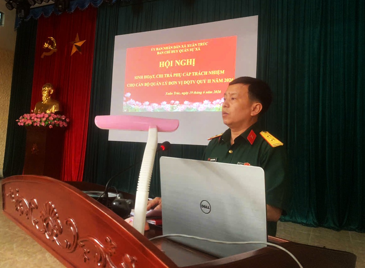 CHI TRẢ PHỤ CẤP TRÁCH NHIỆM CHO CÁN BỘ QUẢN LÝ CÁC ĐƠN VỊ DÂN QUÂN TỰ VỆ QUÝ II NĂM 2026