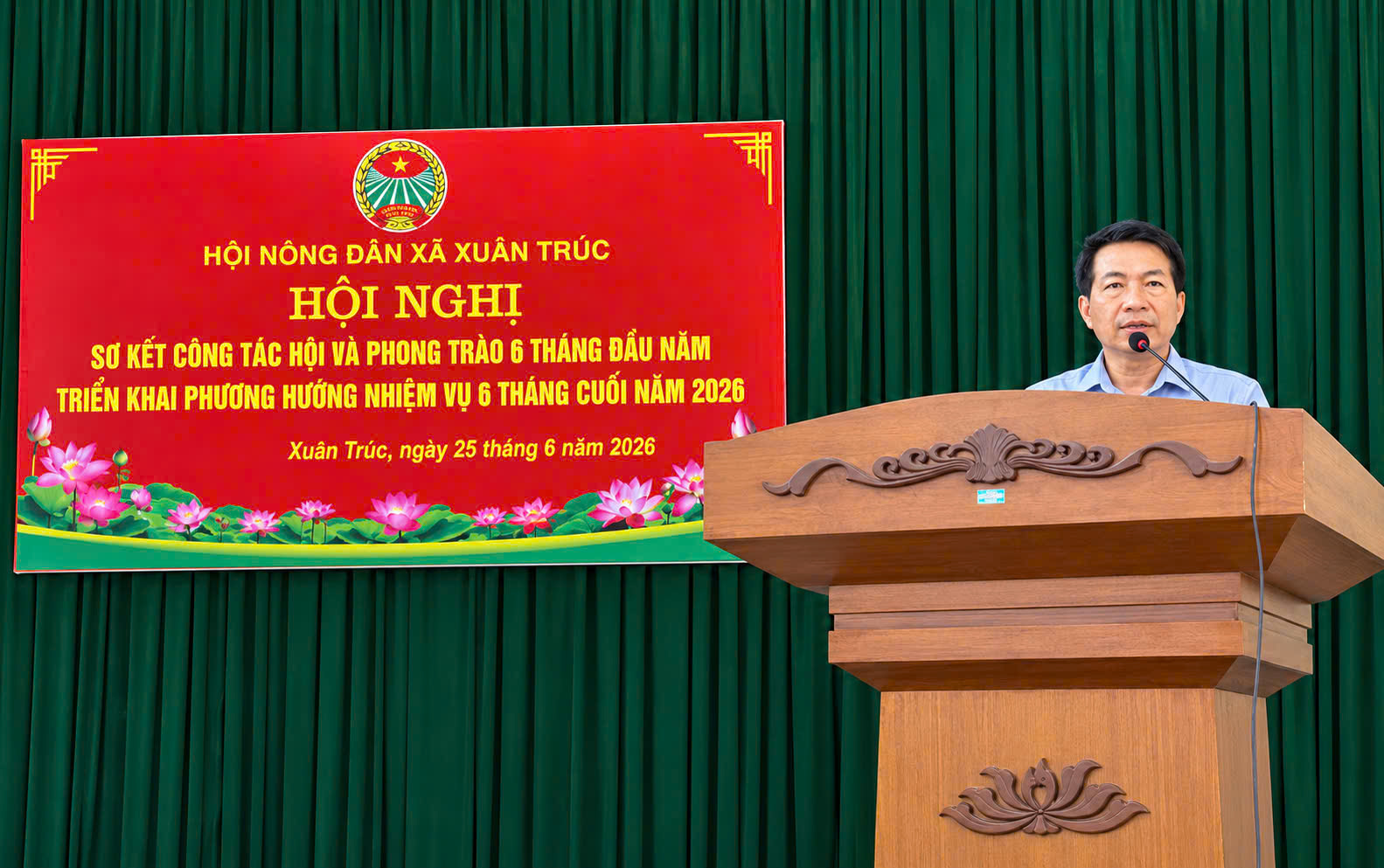 HỘI NÔNG DÂN XÃ XUÂN TRÚC TỔ CHỨC HỘI NGHỊ SƠ KẾT CÔNG TÁC HỘI VÀ PHONG TRÀO NÔNG DÂN 6 THÁNG ĐẦU NĂM 2026