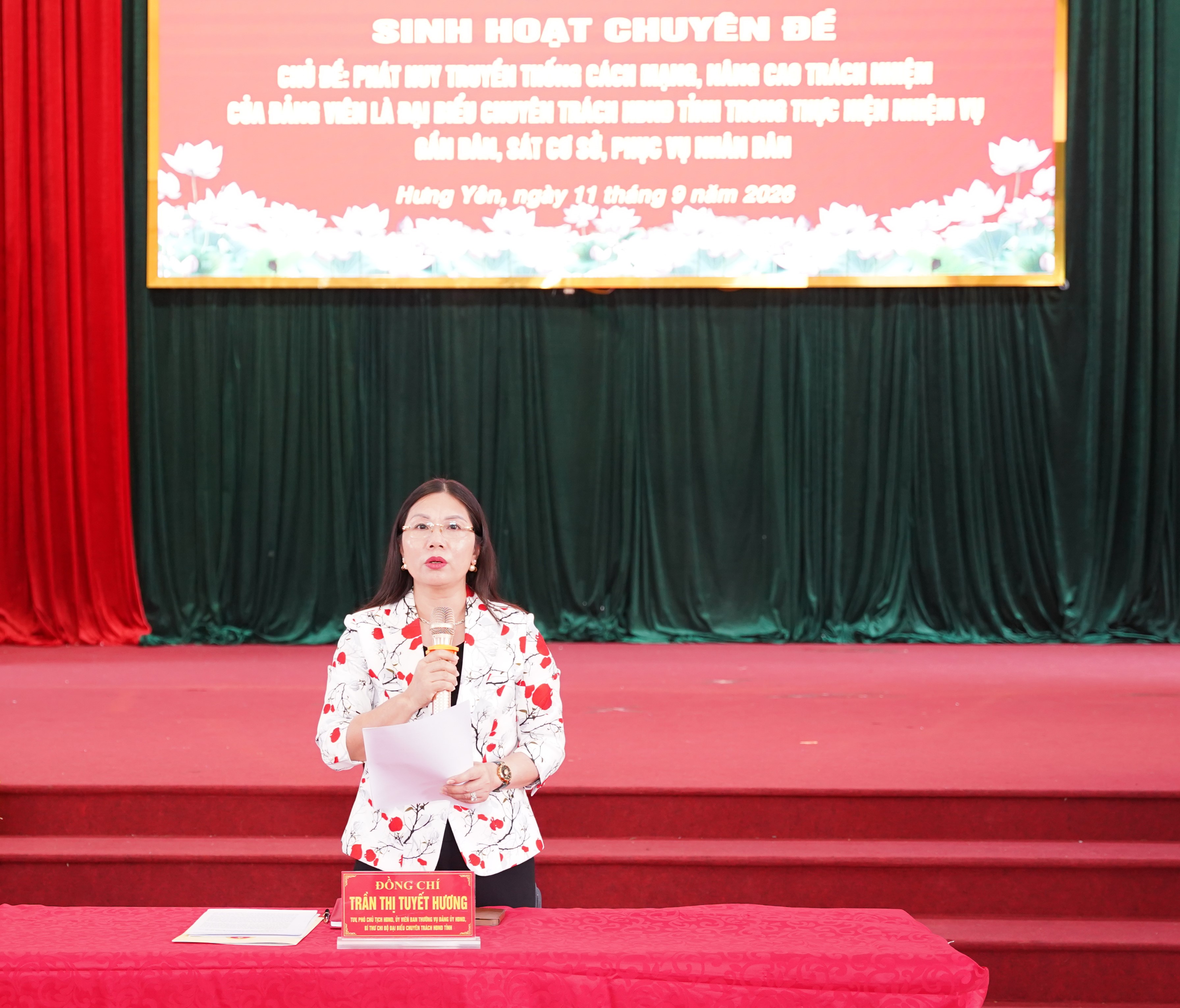 CHI BỘ ĐẠI BIỂU CHUYÊN TRÁCH HĐND TỈNH SINH HOẠT CHUYÊN ĐỀ THÁNG 9 TẠI XÃ XUÂN TRÚC