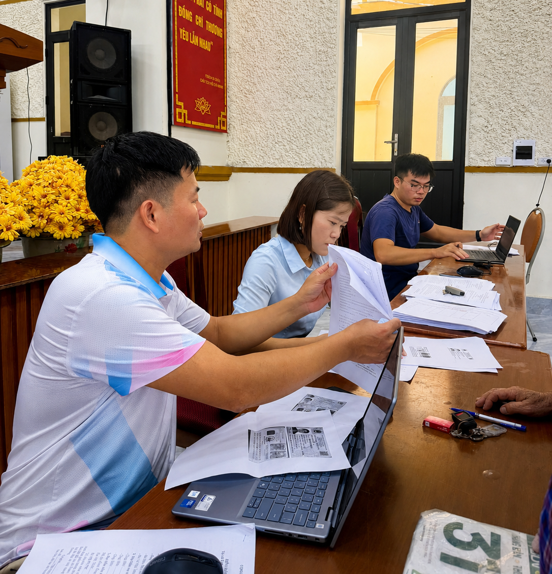 TINH THẦN TRÁCH NHIỆM TRONG NHỮNG NGÀY NGHỈ LỄ: XUÂN TRÚC ĐẨY NHANH LÀM SẠCH DỮ LIỆU ĐẤT ĐAI