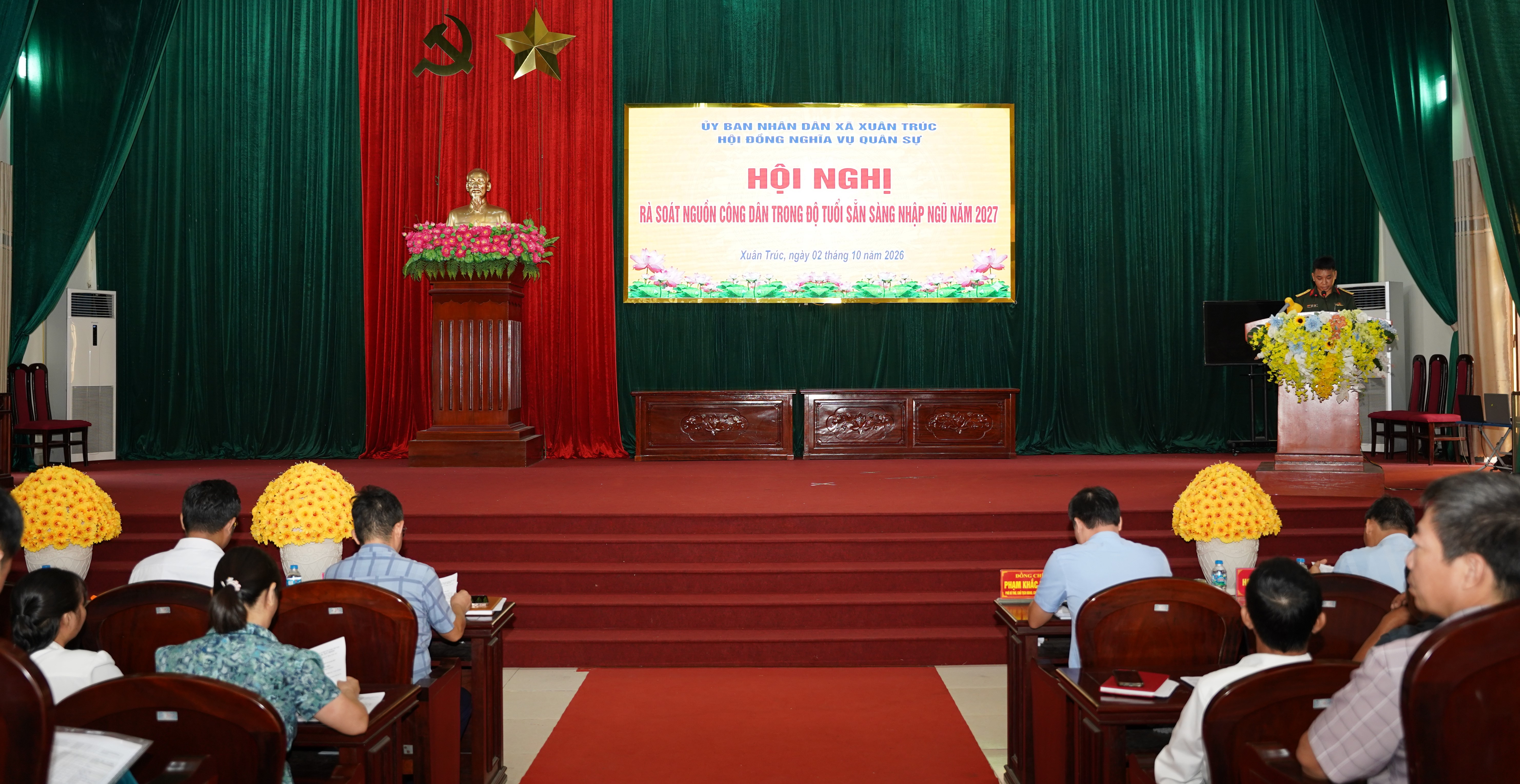 HỘI NGHỊ RÀ SOÁT NGUỒN CÔNG DÂN TRONG ĐỘ TUỔI SẴN SÀNG NHẬP NGŨ NĂM 2027