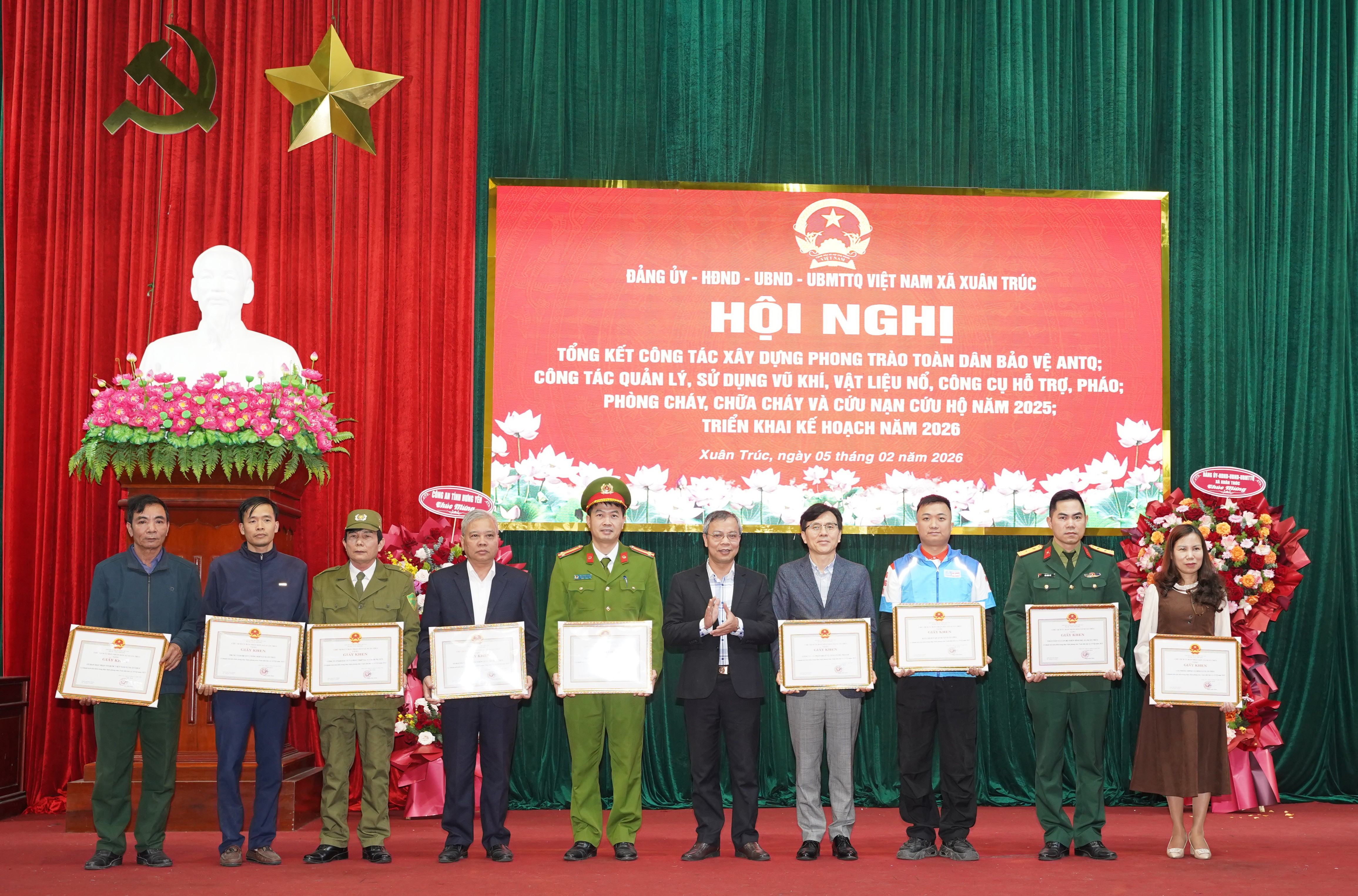 Hội nghị tổng kết công tác xây dựng phong trào toàn dân bảo vệ an ninh Tổ quốc; công tác phòng cháy, chữa cháy và cứu nạn, cứu hộ; công tác quản lý, sử dụng vũ khí, vật liệu nổ, công cụ hỗ trợ, pháo năm 2025 và triển khai phương hướng, nhiệm vụ năm 2026